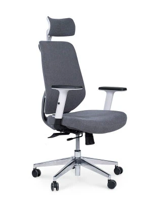 Кресло для руководителя Norden Имидж gray 2 YS-0817H(FYR+FYR)W серая ткань